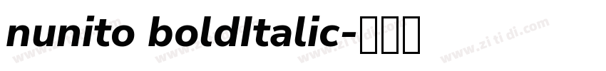 nunito boldItalic字体转换